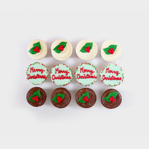 Holly Jolly Christmas Cupcake 12-box