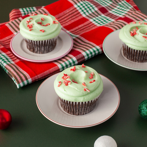 Holiday Chocolate Mint Cupcake