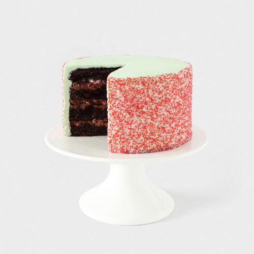 Chocolate Candy Cane Cake