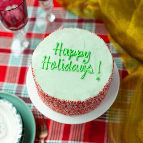 SusieCakes Chocolate Candy Cane Cake with peppermint frosting View 2