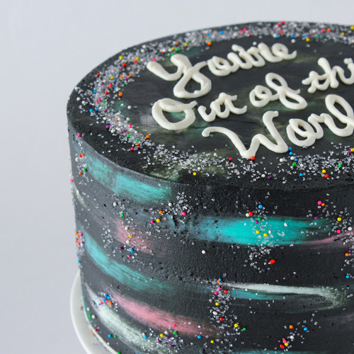 Galaxy Decorated Cake view 3