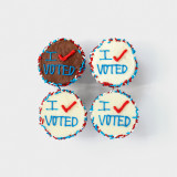 Blue I Voted Cupcake 4-box
