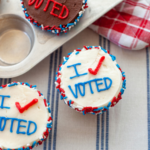 Blue I Voted Cupcake 4-box View 2