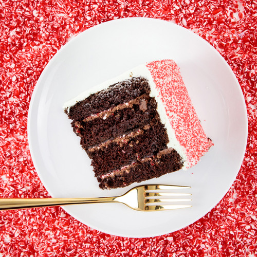 four-layer chocolate peppermint cake view 3