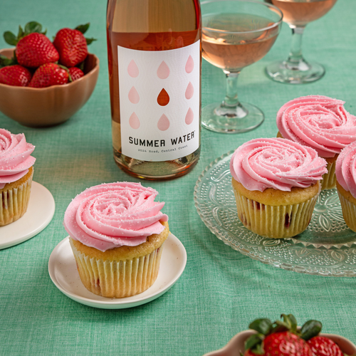SusieCakes x Summer Water Strawberry Rosé Cupcake View 2